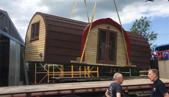 glamping pod delivery