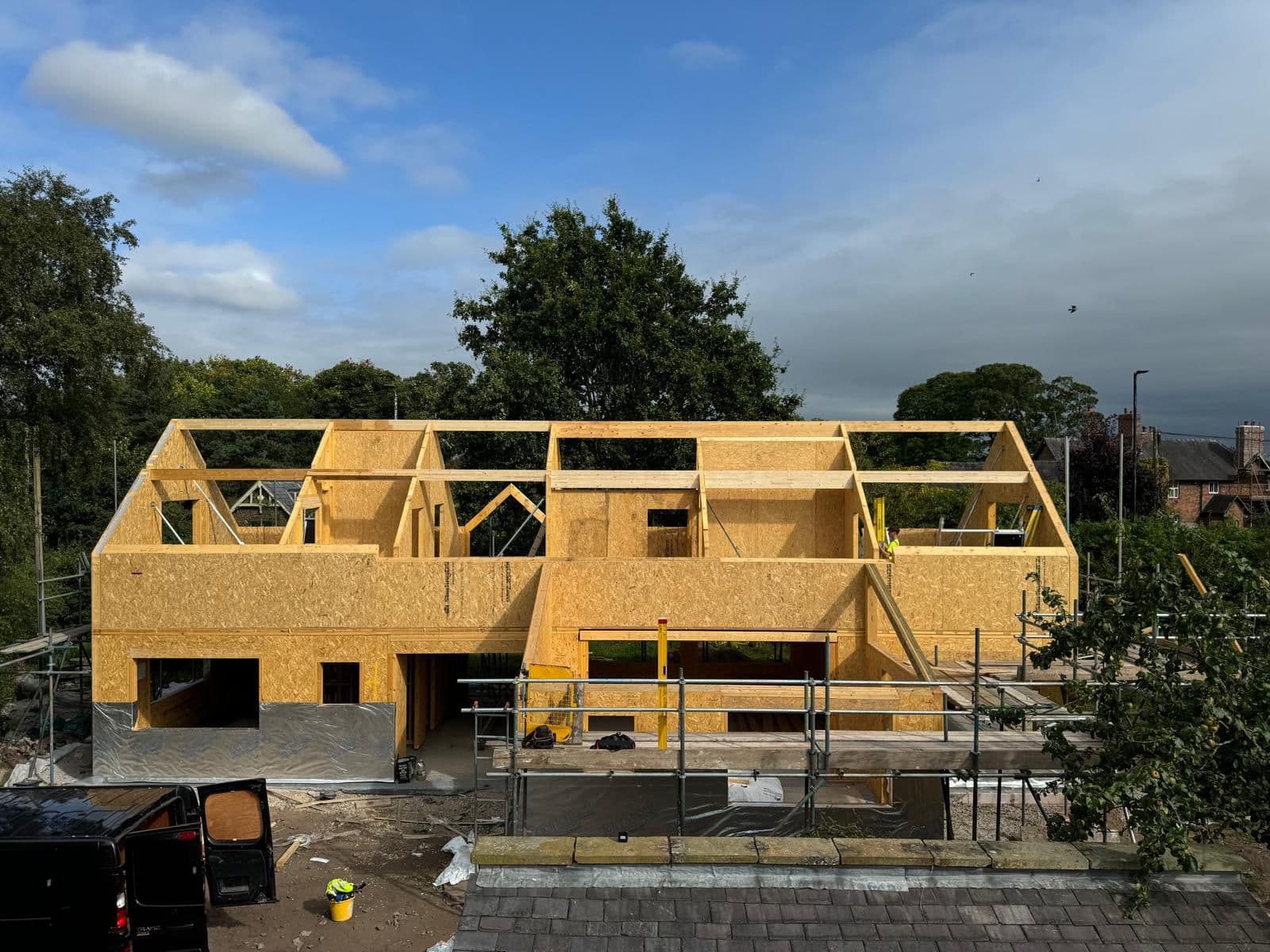 Timber frame background